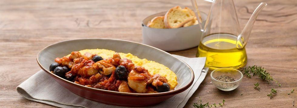 Coniglio con polenta