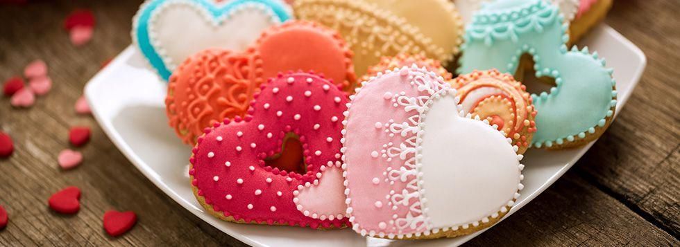 Biscottini di pasta frolla a cuore