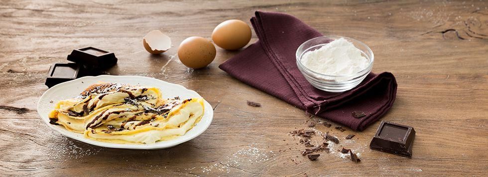 Crêpes con cioccolato fondente