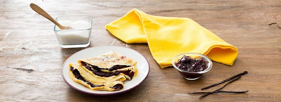 Crêpes e marmellata di more