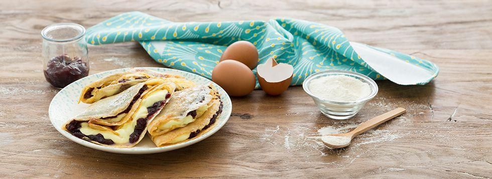 Crêpes e marmellata di mirtilli