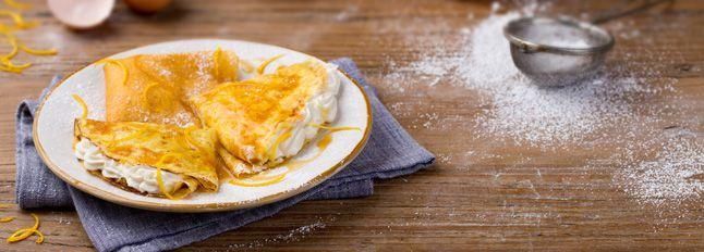 Crepes suzette con Crema alla Ricotta