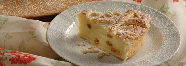 Crostata al formaggio e pinoli