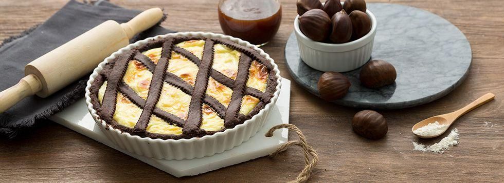 Crostata con marmellata di castagne