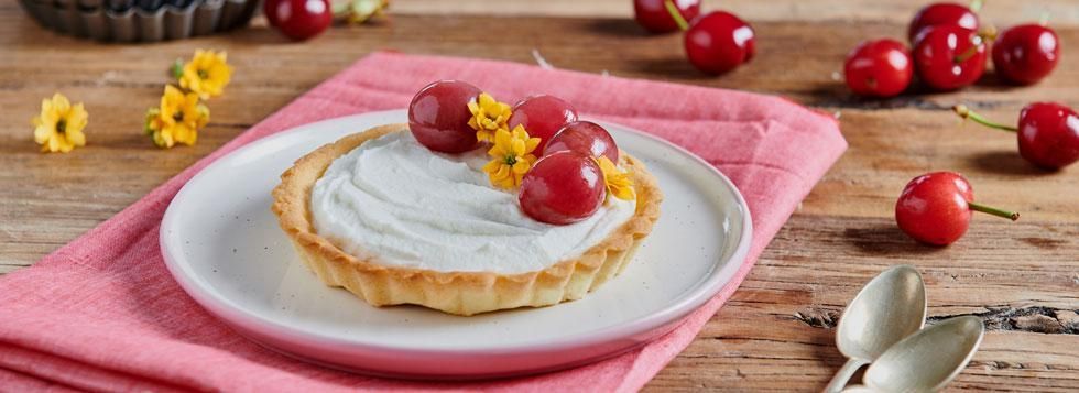 Crostatina con crema di Ricotta e ciliegie
