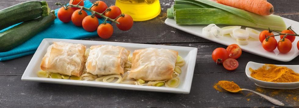 FAGOTTINI DI PASTA FILLO CON VERDURE E MOZZARELLA BUONI DA STARE BENE