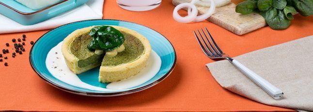 Erbazzone con crema di stracchino