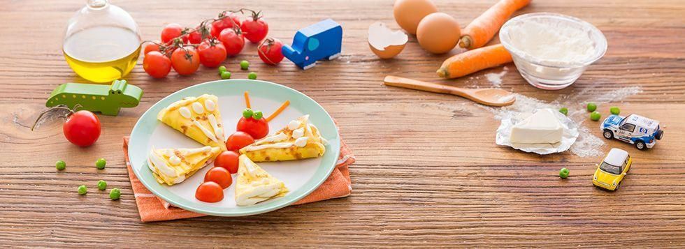 Crêpes salate ripiene di formaggino