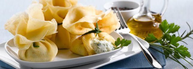 Fagottini ripieni di Certosa di erbe aromatiche