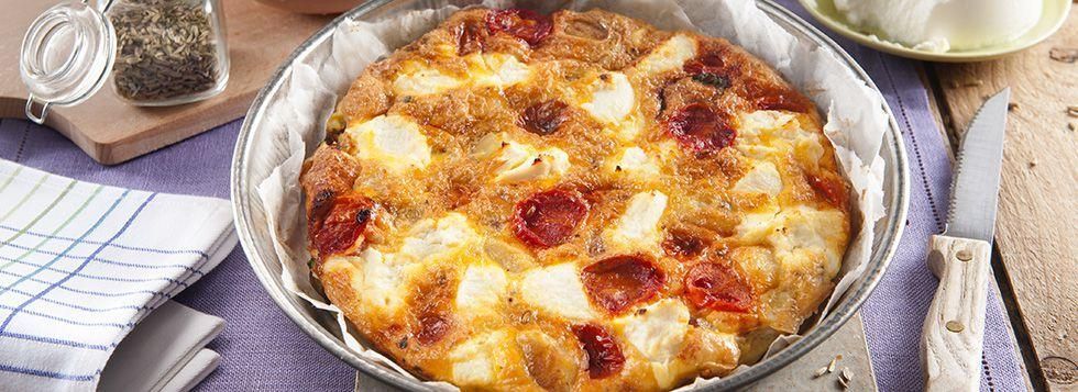 Frittata di patate, pomodorini e ricotta