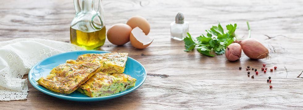 Frittata con mortadella