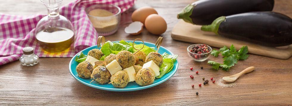 Frittelle di melanzane con Bel Paese