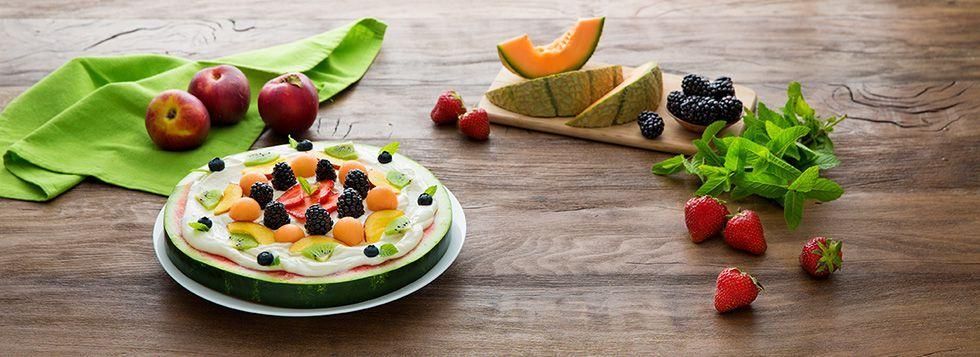 FRUIT PIZZA al cocomero con frutta estiva