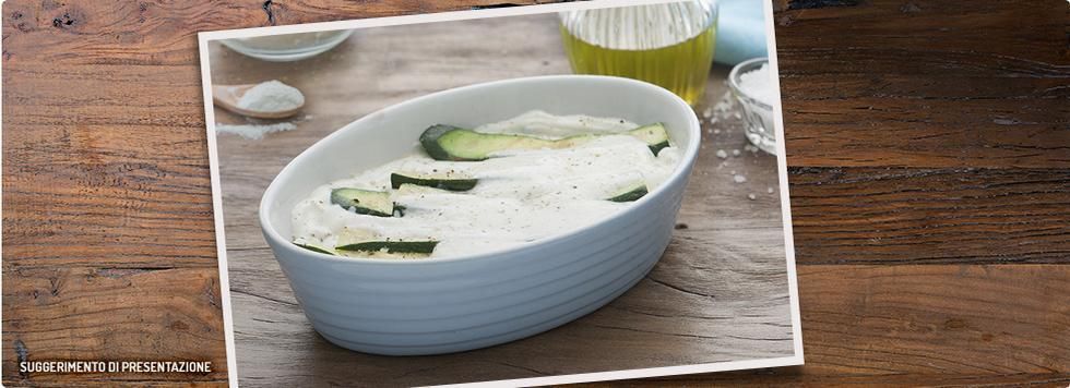 Parmigiana bianca di zucchine