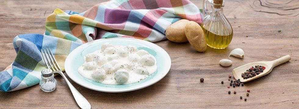 Gnocchi alla crema di scampi