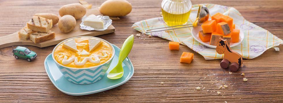 Crema di zucca con cuore di formaggino