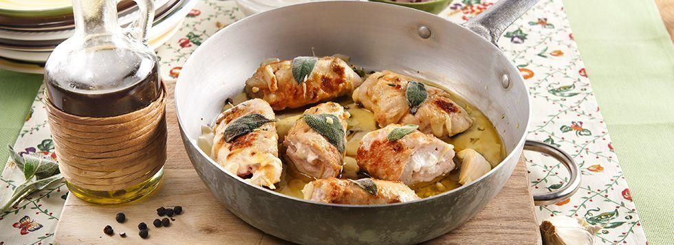 Involtini di pollo con mousse di prosciutto e ricotta