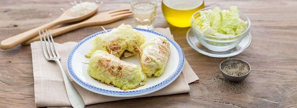 Involtini di verza e riso