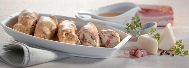 Involtini di pollo con formaggino e pancetta
