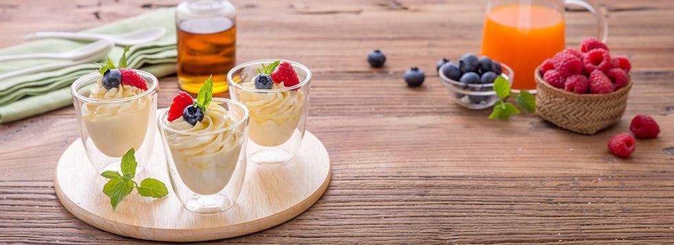 Crema di formaggio con frutta