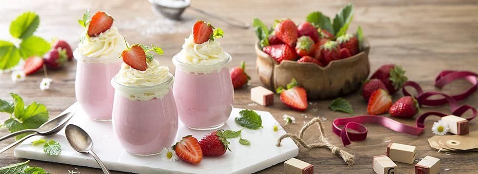Mousse di fragole e ricotta