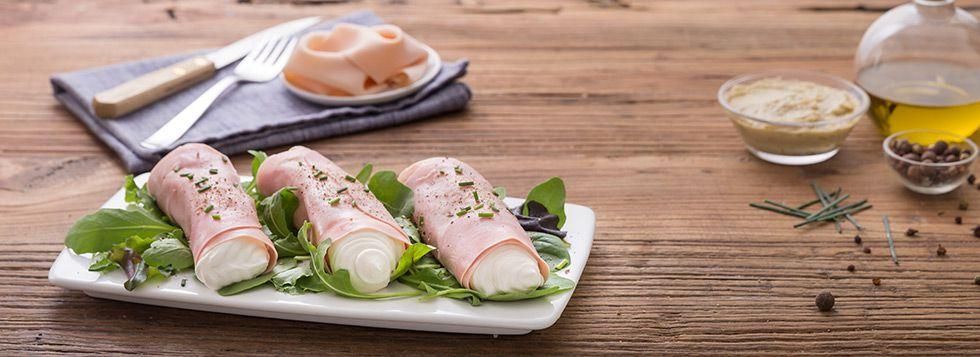 Cannolini di prosciutto con patè