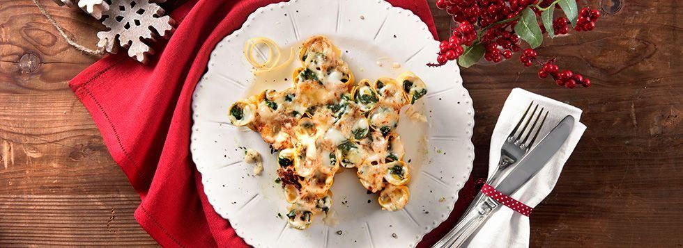 Stella di Cannelloni con mozzarella, spinaci e limone
