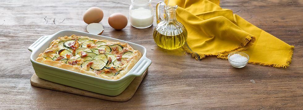 Torta salata zucchine e pancetta