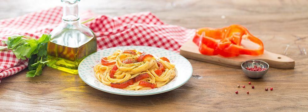 Linguine alla crema di peperoni