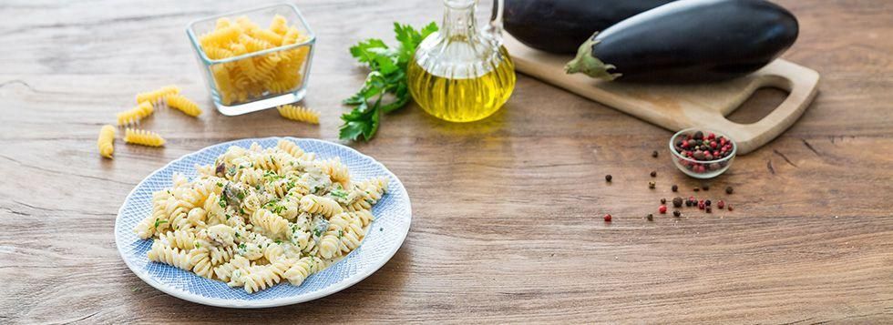 Pasta melanzane e mozzarella