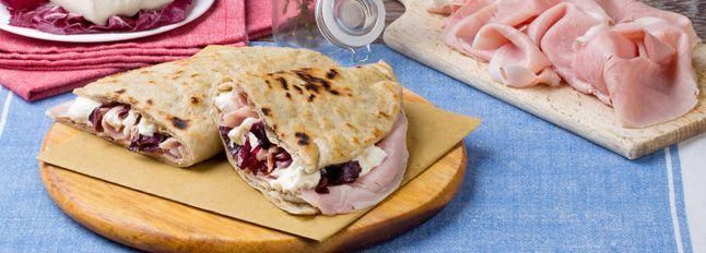 Piadina prosciutto cotto e radicchio rosso