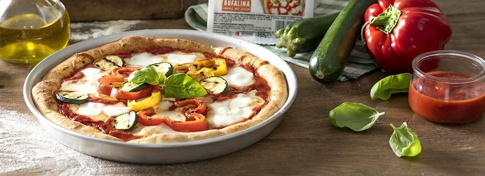 Pizza primavera con Bufalina e verdure