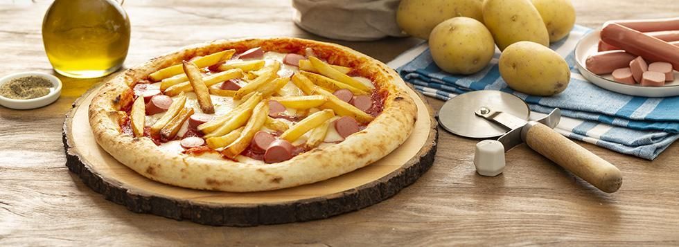 Pizza wurstel e patatine