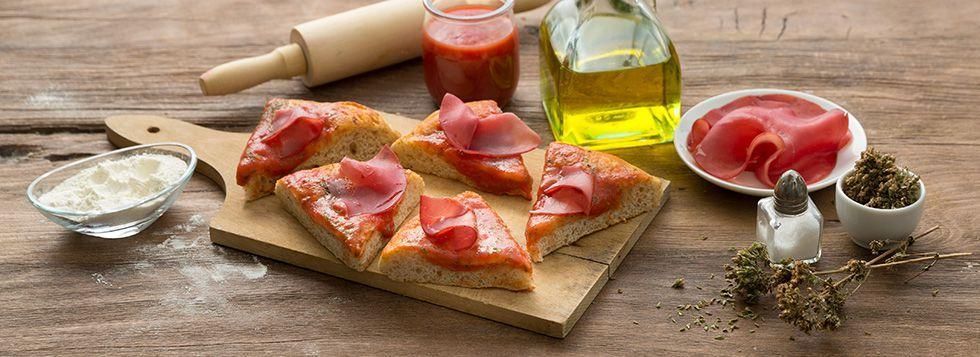 Pizza con bresaola
