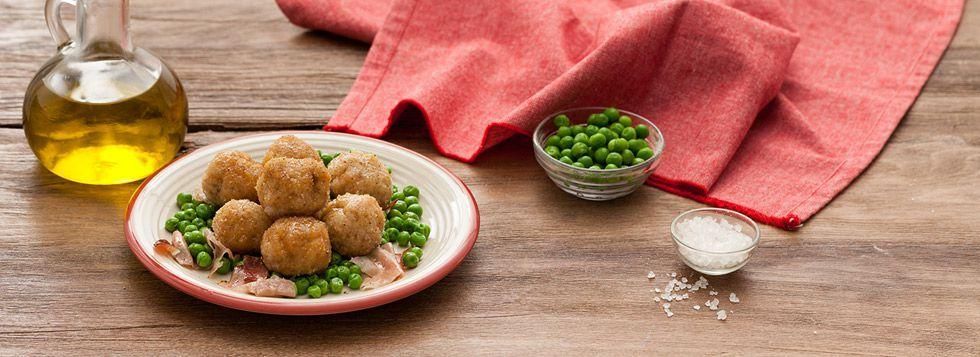 Polpette con piselli