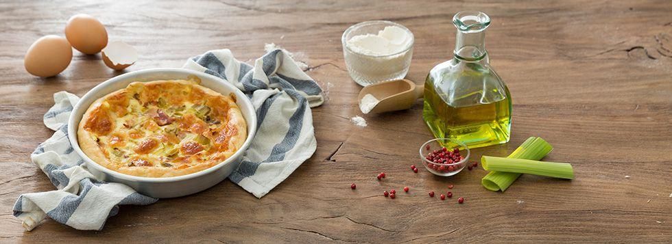Quiche porri e speck