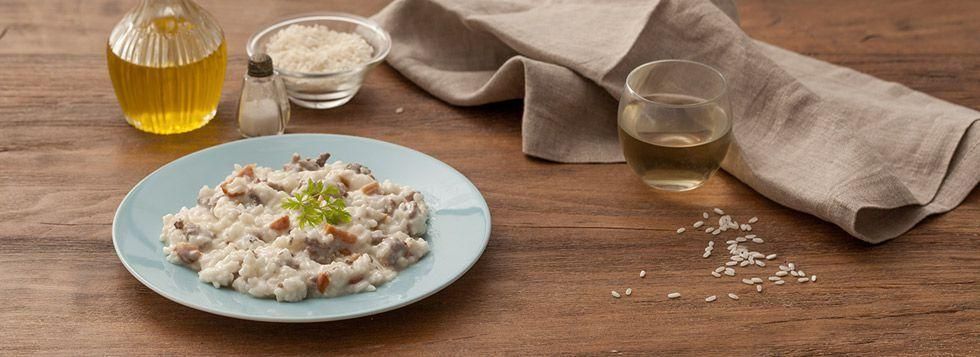Risotto funghi e salsiccia