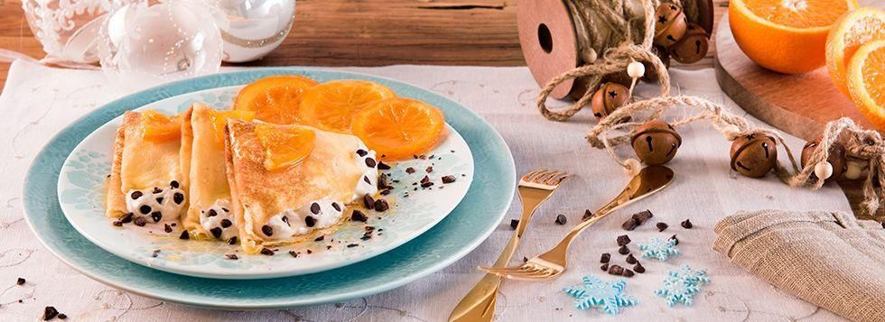 Crêpes dolci con Mascarpone e arance