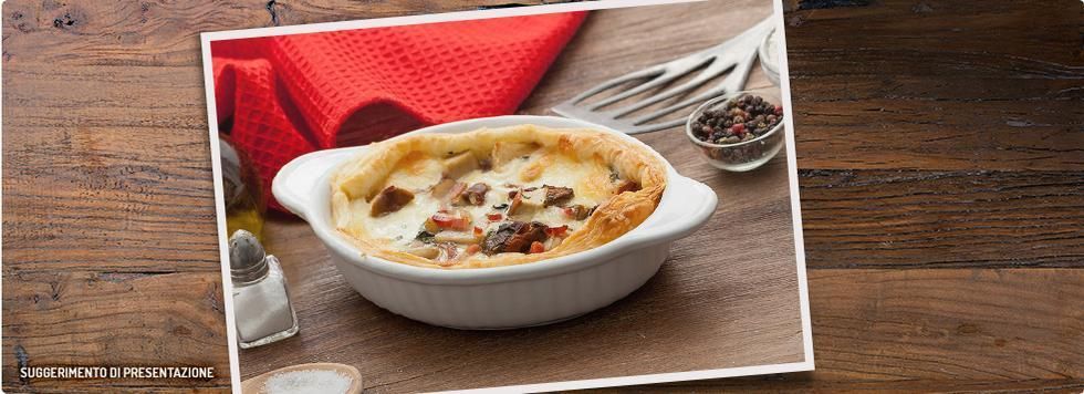 Sfoglia al Galbanino e funghi