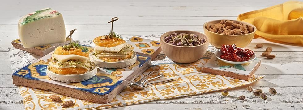 Millefoglie di Arancia, Finocchi, pistacchi e Bel Paese
