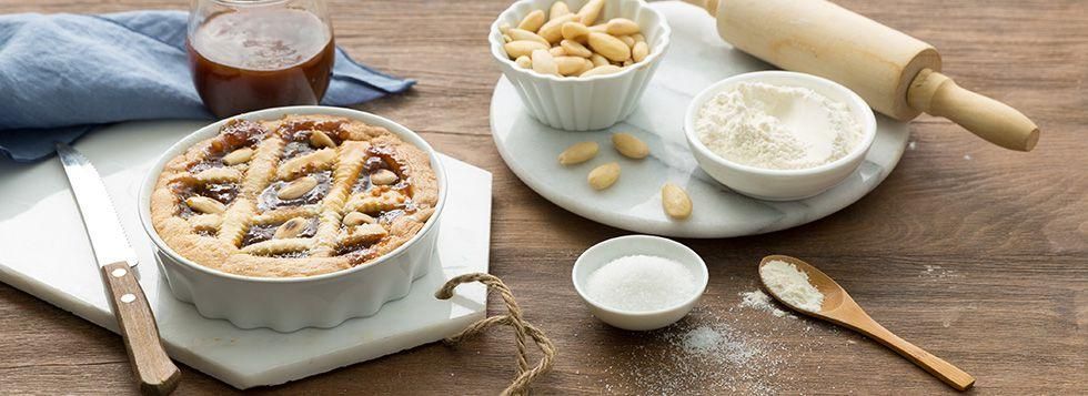 Crostata con marmellata di fichi e mandorle