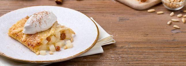 Strudel di pere con gelato di Crema alla Ricotta