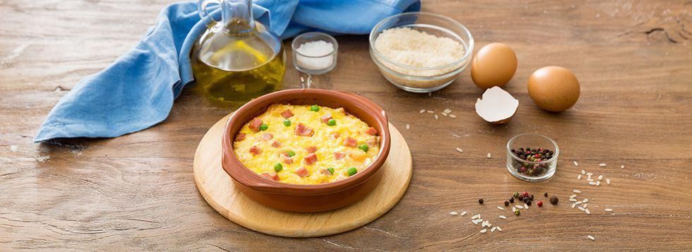 Timballo di riso e piselli