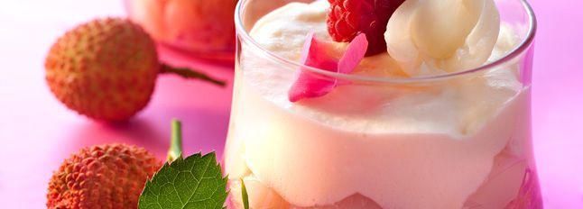 Tiramisù ai litchi e rose