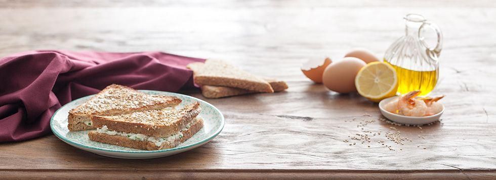 Toast di gamberi