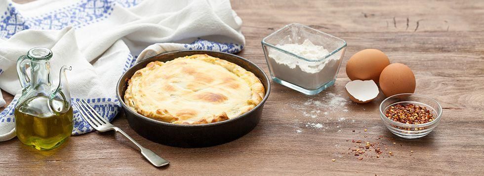 Torta salata con cicoria