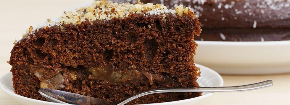 Torta di noci e cioccolato