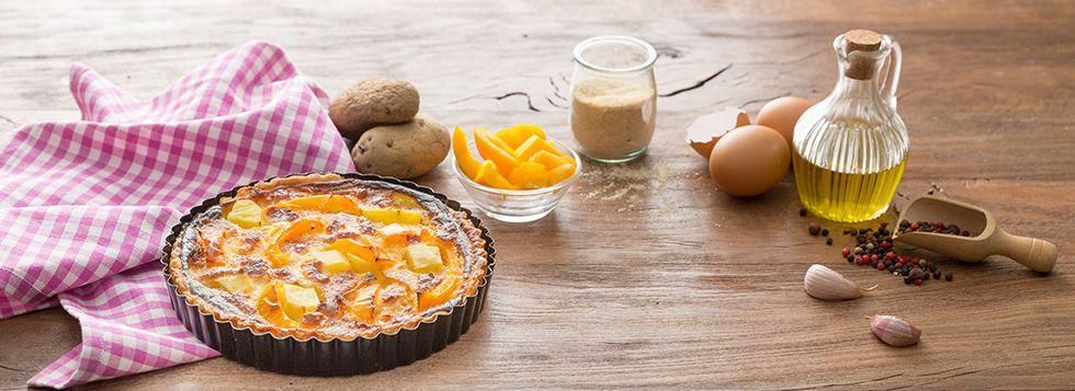 Torta salata con peperoni e patate
