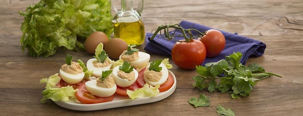 Uova farcite al prosciutto