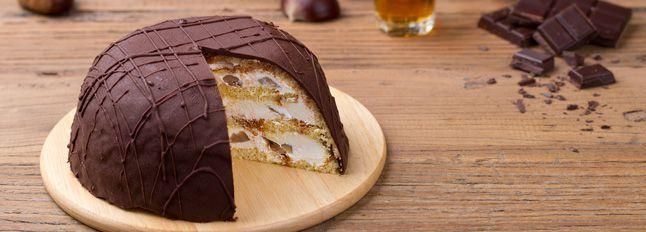 Zuccotto con Crema alla Ricotta e castagne